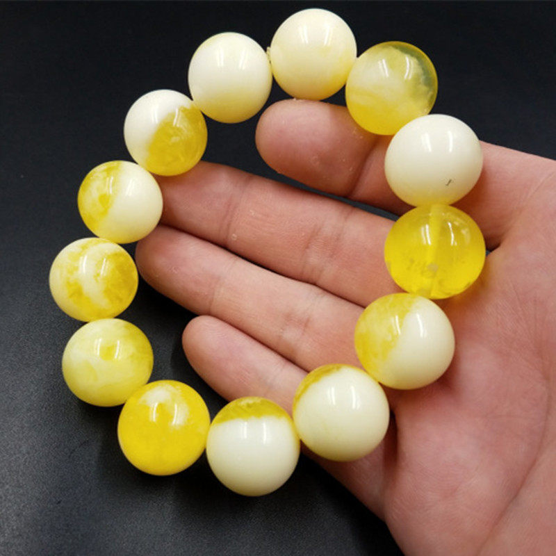 高档精美 荧光浮盐水蜜蜡圆珠手链 花蜜蜡手链 老蜜蜡手串,珠宝/钻石/翡翠,手饰,淘宝优惠券,粉丝福利购,淘宝优惠卷