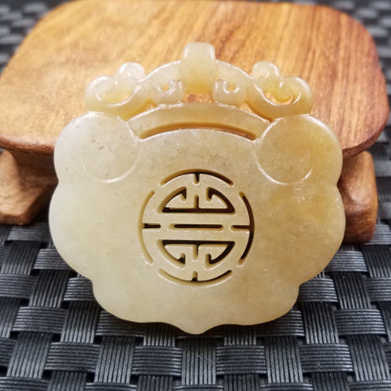 高档精美天然玉石a货和田玉手镯挂件 和田玉糖料镂空锁牌吊坠玉牌,珠宝/钻石/翡翠,颈饰,淘宝优惠券,粉丝福利购,淘宝优惠卷