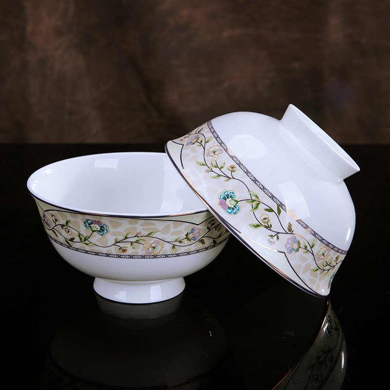 锦秋堂伊甸花园 景德镇陶瓷 骨瓷饭碗盘碟单品 不烫手微波炉可用,餐饮具,碗,淘宝优惠券,粉丝福利购,淘宝优惠卷