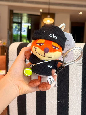 正版疯狂动物城狐尼克打网球包包挂件送闺蜜礼物卡通毛绒玩偶可爱