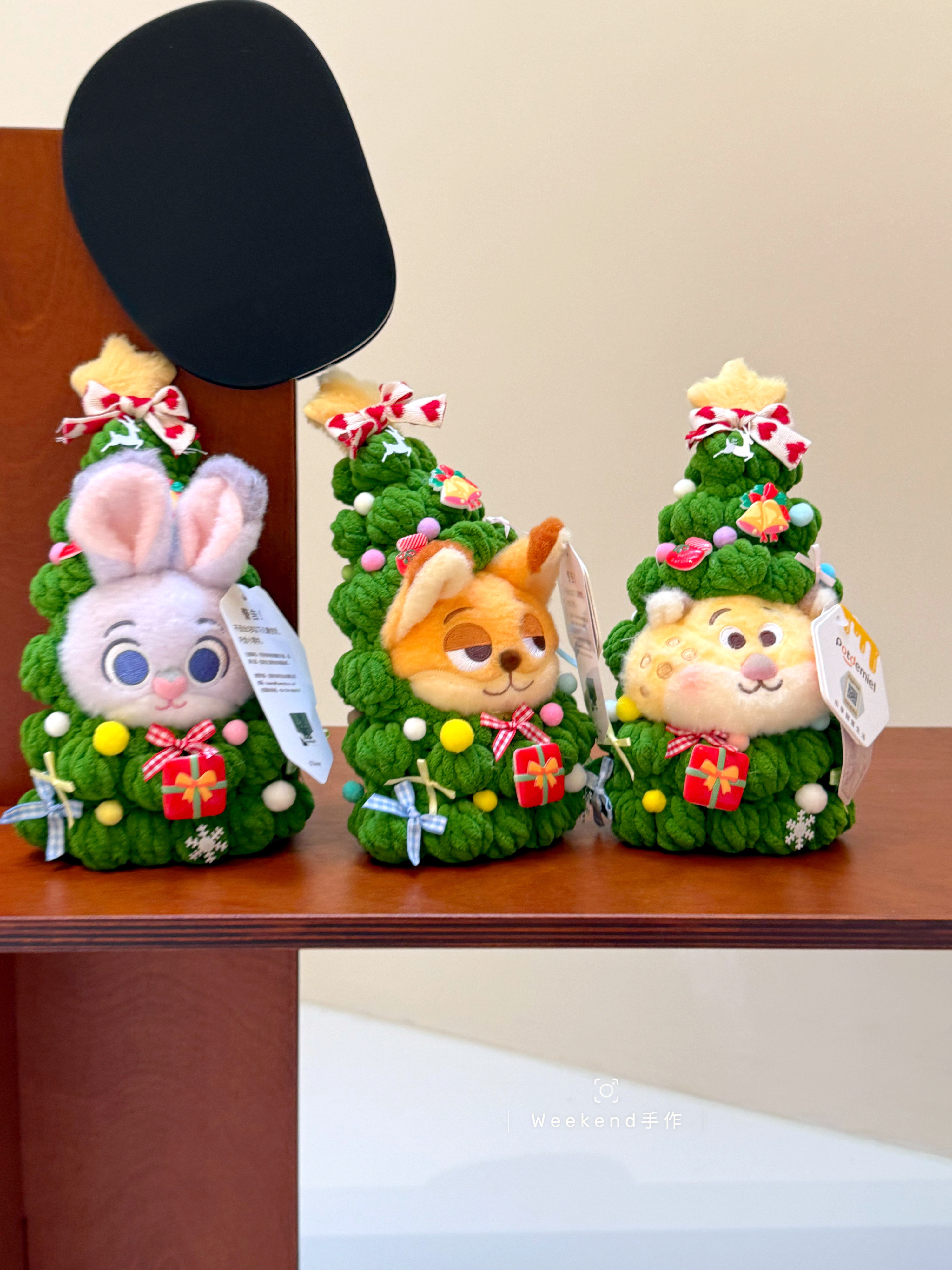 正版疯狂动物城朱迪尼克毛绒玩偶圣诞树家居办公桌摆件圣诞节礼物