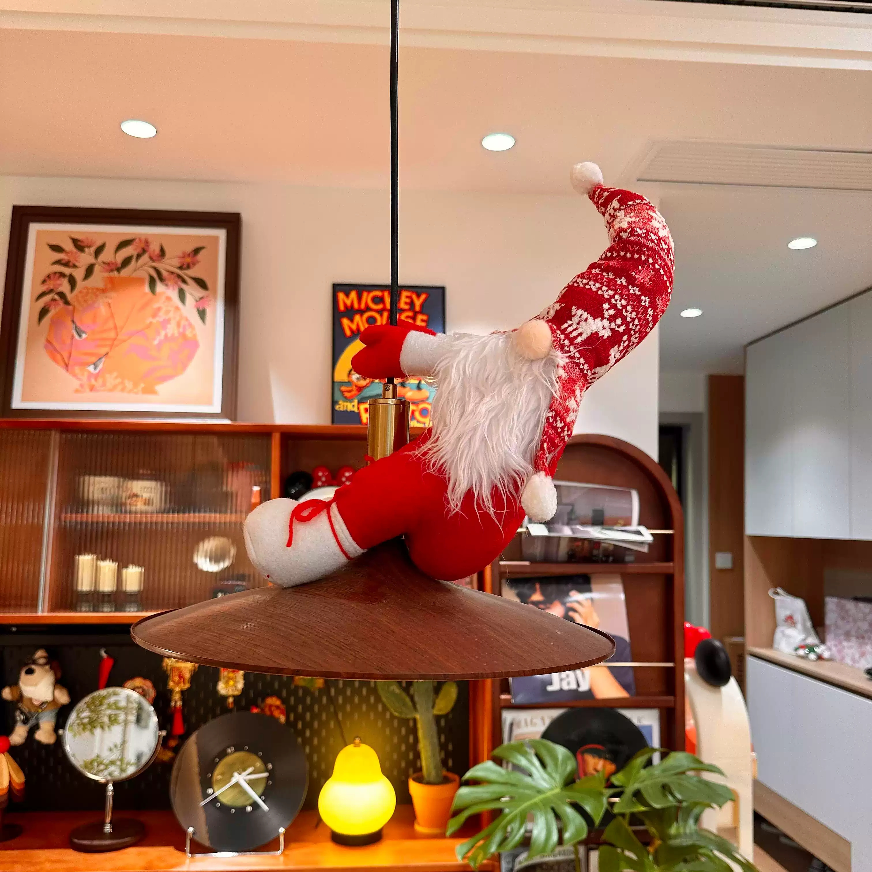 圣诞老人吊灯装饰挂件家居客厅氛围感圣诞装饰品场景布置摆件挂饰