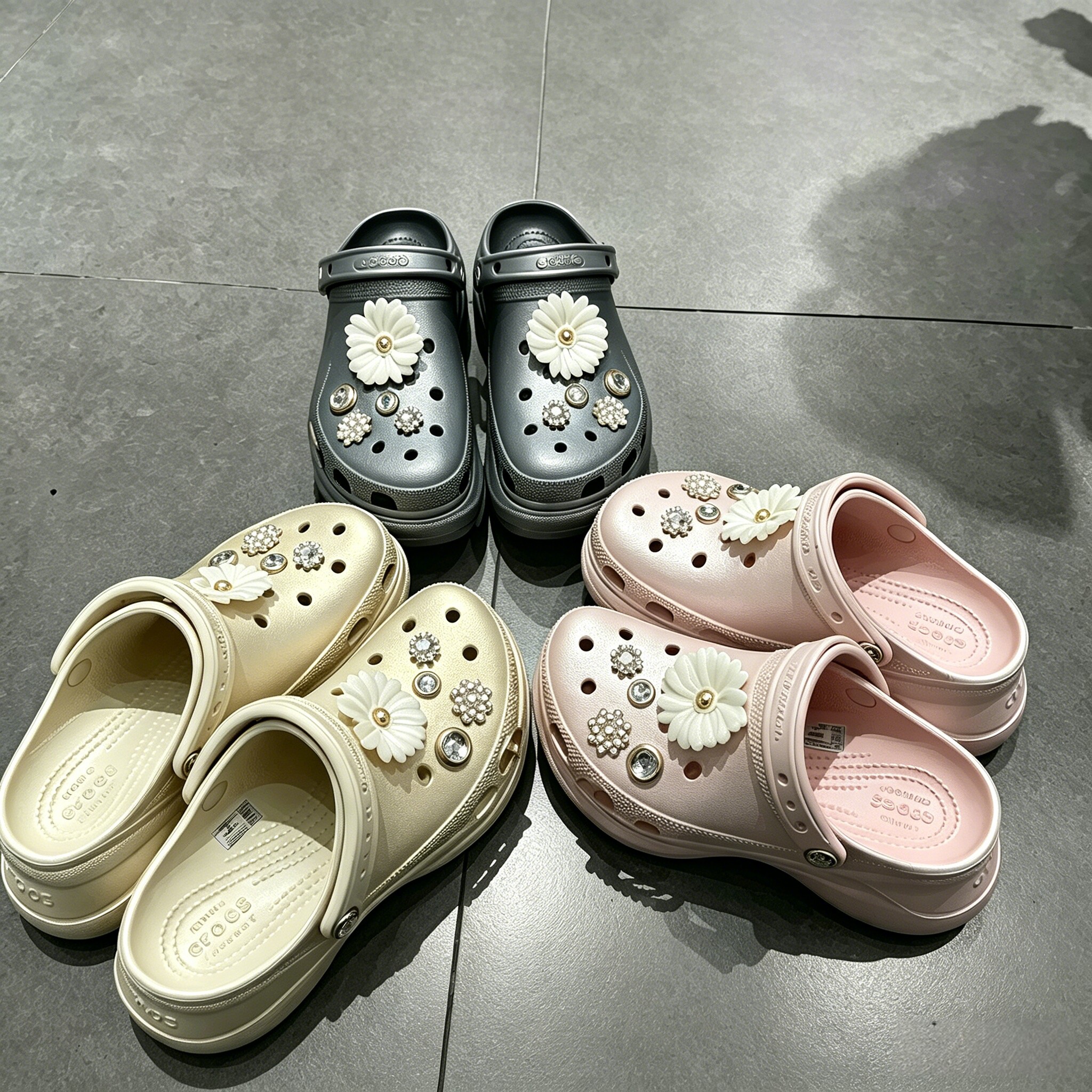 适配于crocs卡骆驰洞洞鞋花小鲸鱼璀璨珠花配饰鞋扣2025年限定图片