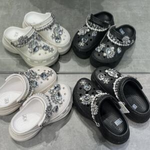 适配于crocs鞋花小鲸鱼复古晚宴洞洞鞋高品质配饰卡骆驰智必星DIY