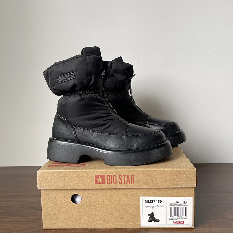 加厚大码棉靴女2025冬季外贸厚底前拉链防水马丁靴东北保暖雪地靴,女鞋,马丁靴,淘宝优惠券,粉丝福利购,淘宝优惠卷