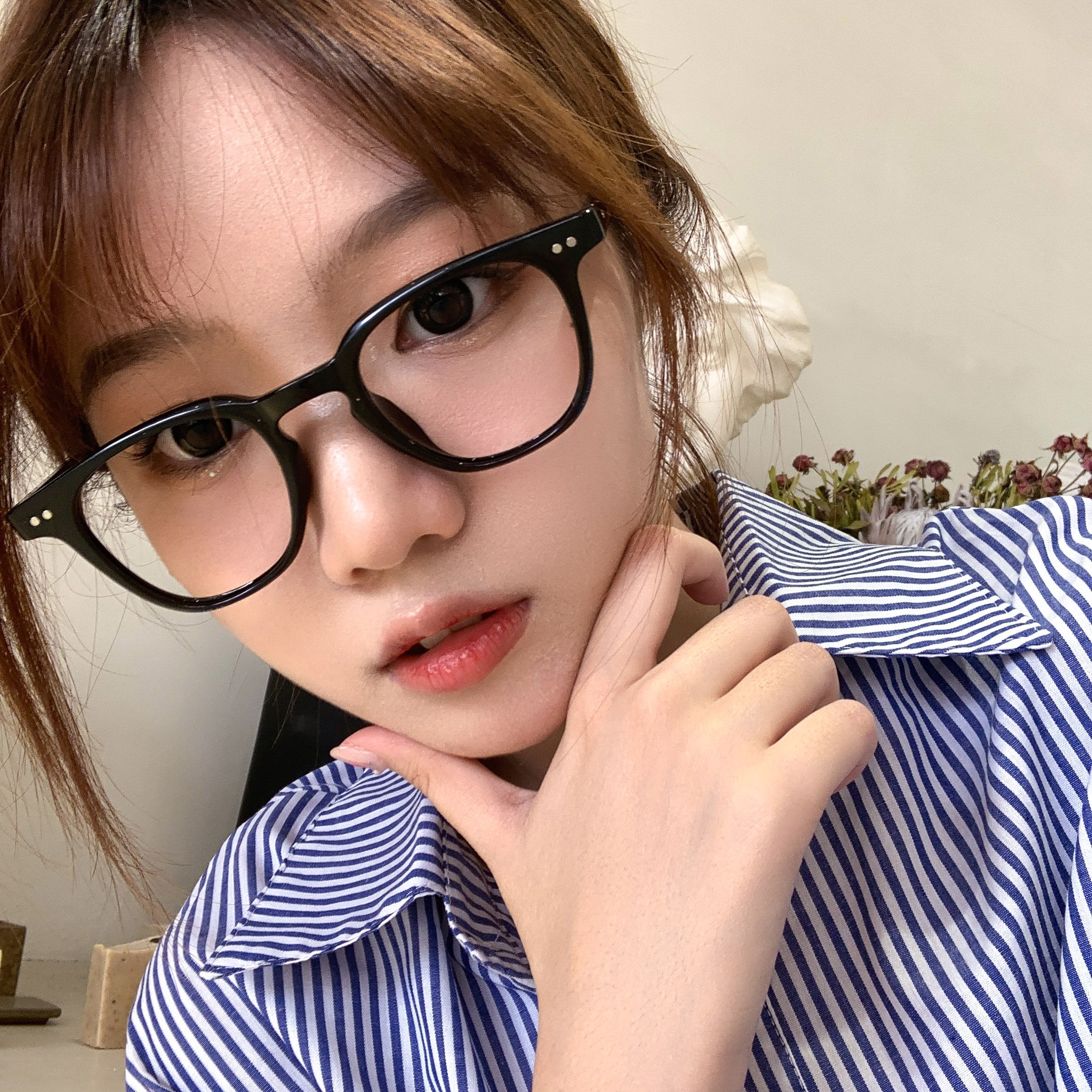 ins黑框眼镜女潮素颜小方框可配高度数镜片光学镜眼睛框近视眼镜