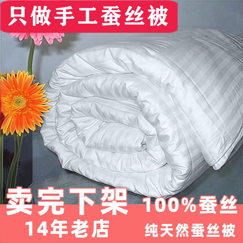 桐乡100%蚕丝冬被春秋被子母被空调被全棉手工特价包邮桑蚕丝被子