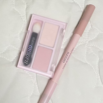 韩国网红小众ohsoph卧蚕笔阴影轮廓提亮双色眼影粉自然持久