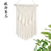 手工编织小挂毯儿童房装 饰挂饰道具壁挂北欧波西米亚流苏背景墙
