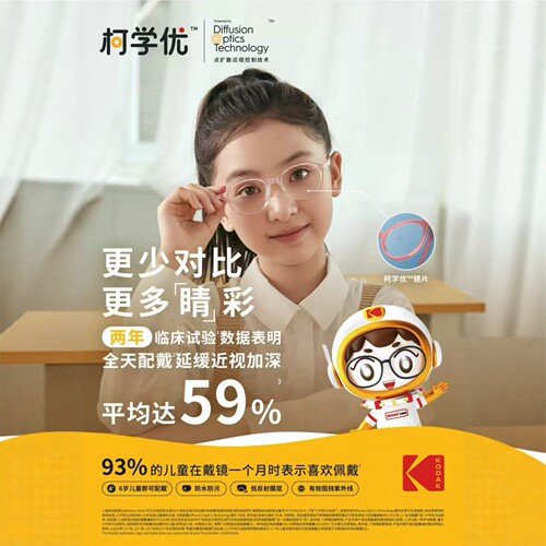 1.56折射率青少年柯达柯学优镜片