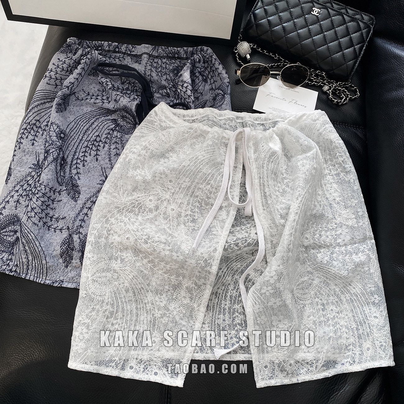 韩代刺绣蕾丝系带半身裙女白色短裙叠穿屁帘纱裙搭配神器装饰围裙