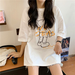 Short sleeve T-shirt women's summer new Euro American fashion brand loose large Korean version chaoyuansu high street top