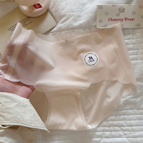 韩系少女纯色夏季新款冰丝超薄无痕内裤纯棉抑菌三角内裤