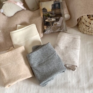 软糯简约舒适微收腹包臀加长裆小平角内裤 女生纯棉抗菌中高腰透气