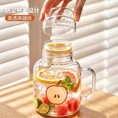 捷安玺高硼硅玻璃杯女大容量