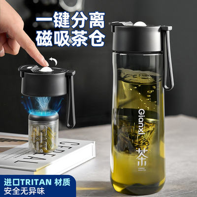 【一键分离】tritan磁弹泡茶杯