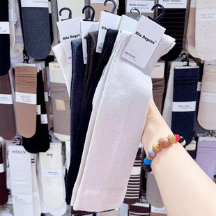 3双包邮Hilo nayean小腿袜女冬季羊毛感中筒压力显瘦保暖袜子2563