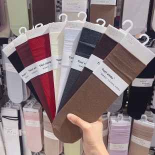 XINLU堆堆袜子女秋冬季 中筒袜小腿无骨棉袜春秋月子袜1670 包邮 3双