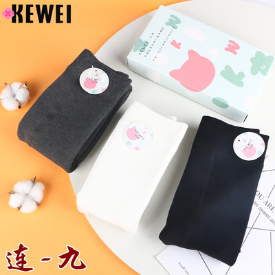 珂维女童加绒连裤袜保暖九分裤
