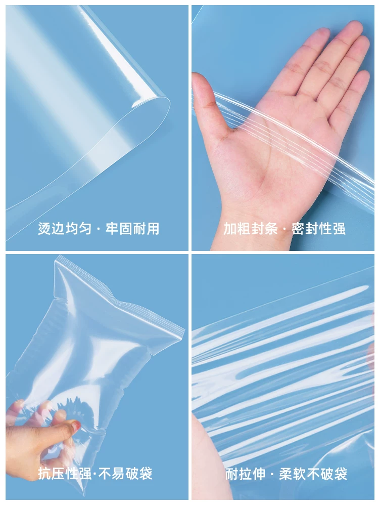 Transparent small sealed bag, big plastic milk storage container, materials set, pack, increased thickness
