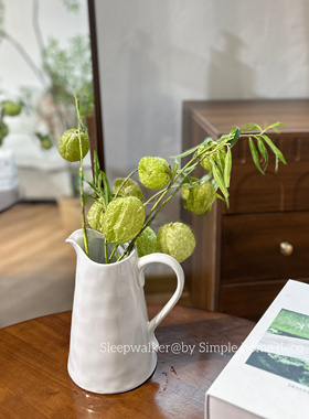 SW定制高20cm陶瓷凉水壶 外贸桌面花瓶花器 黄色墨绿色白色多色