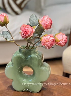 绿色花朵｜北欧简约现代客厅家居花瓶样板间饰品摆件花插花器