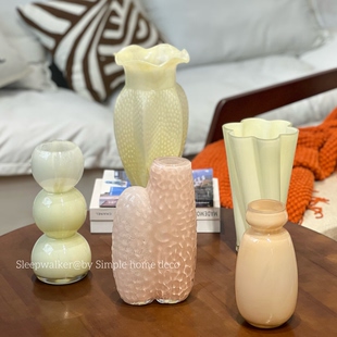 奶油市集｜中古风法式 饰家居 风灯折纸铃兰手工玻璃花瓶花器摆件装