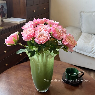 白菜|蝴蝶兰盆栽花盆客厅插花裙摆高级水养鲜花餐桌摆件玻璃花瓶