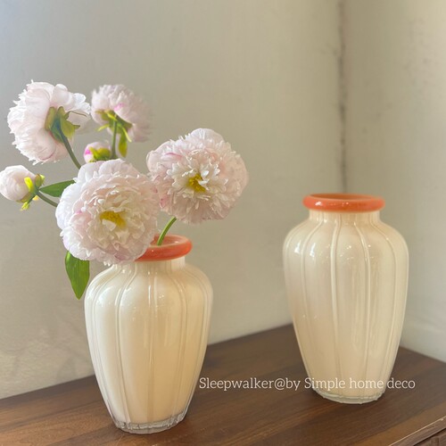 香缇奶油｜原色奶油风花瓶插花轻奢高级感玫瑰百搭餐桌花瓶