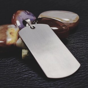 钛合金吊坠吊牌狗牌项链刻字身份牌男女吊坠情侣纪念礼物士兵牌