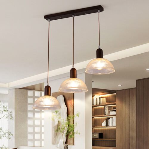 美式复古胡桃木色餐厅吊灯