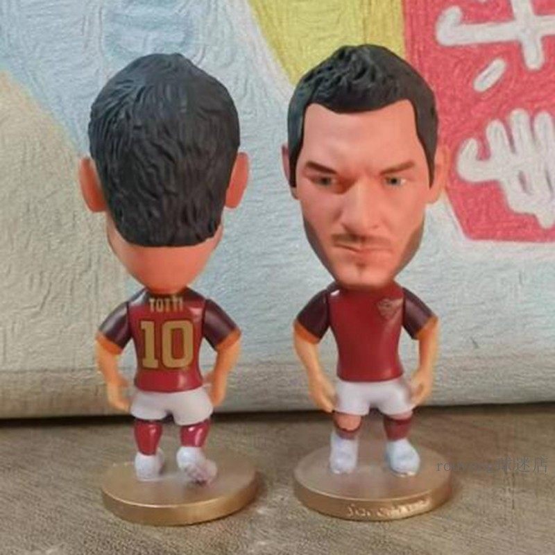 足球明星玩偶 罗马足球队纪念公仔10号托蒂人偶摆件模型