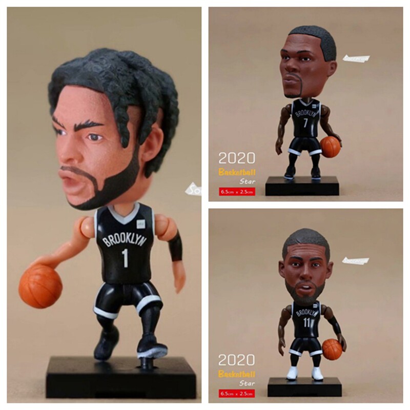 篮球可动球星公仔摆件篮网球队拉塞尔杜兰特欧文哈登球迷玩偶手办