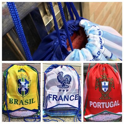 足球欧洲杯法国巴西阿根廷意大利葡萄牙背包背囊束口袋球迷用品