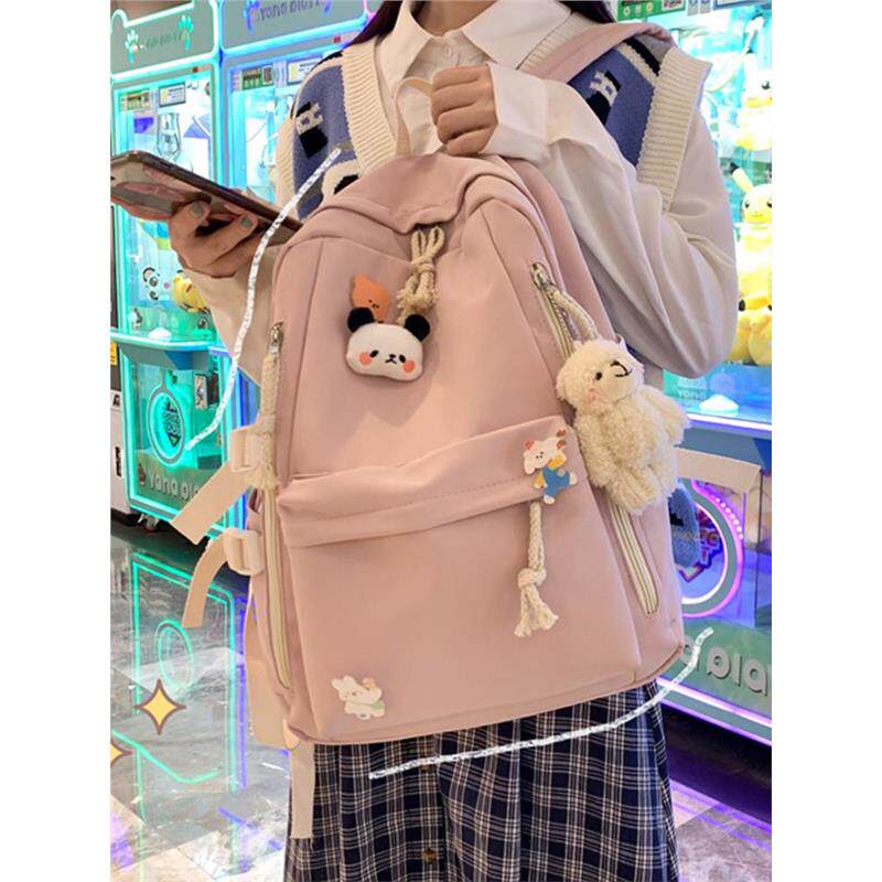 韩版双肩包女大容量休闲时尚初中高中生小学生校园风书包旅游背包