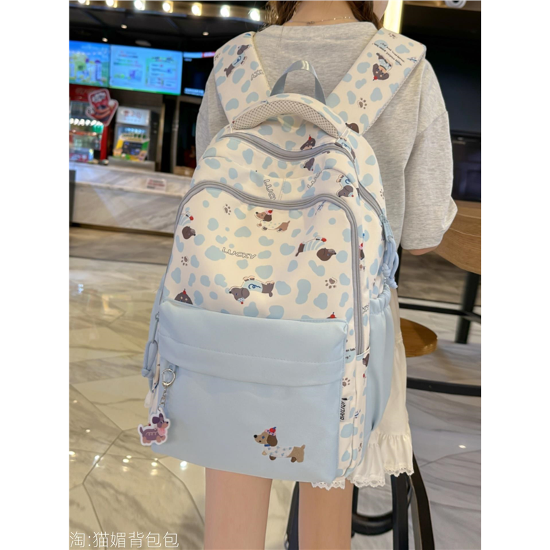 书包初中女生高颜值小众ins高中生2026新款轻便双肩包大容量背包