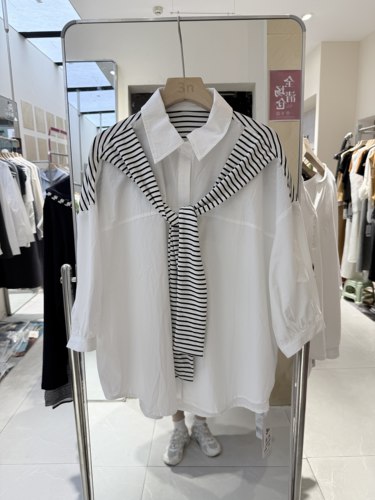 3NUX2026秋显瘦高品质休闲POLO领常规披肩常规大版衬衣