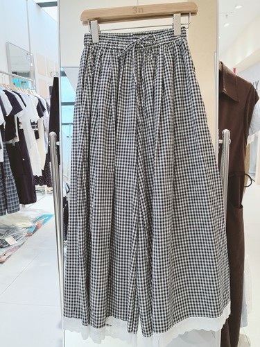 3NUX2026夏新款韩版简约百搭显瘦高品质休闲格子半身裙裙裤