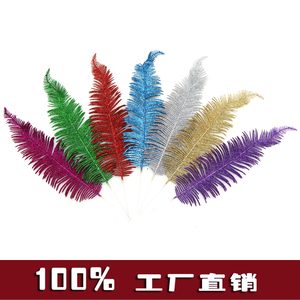 圣诞装饰品用品道具仿真树叶插花 高档金粉圣诞叶圣诞树配件