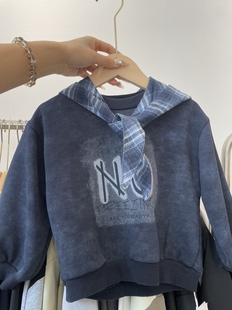 120休闲卫衣小童外穿 男孩春款 男宝上衣卫衣帽子可摘洋气长袖