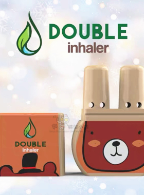 泰国DOUBLE双头鼻通卡通薄荷提神鼻吸棒双孔双管BKPP同款八仙筒