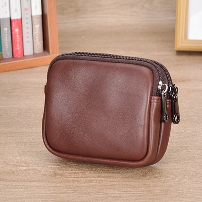 男式真皮头层牛皮零钱包香烟钥匙包穿皮带腰包折叠手机包小腰包