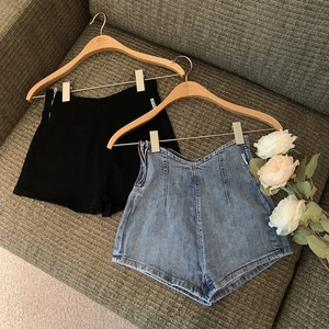 RM13522#夏季百搭高腰显瘦牛仔短裤辣妹热裤