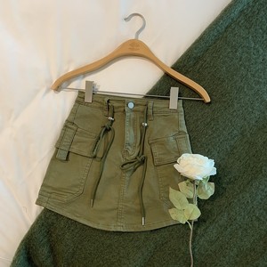 RM13521#夏季辣妹纯欲风工装牛仔半身裙