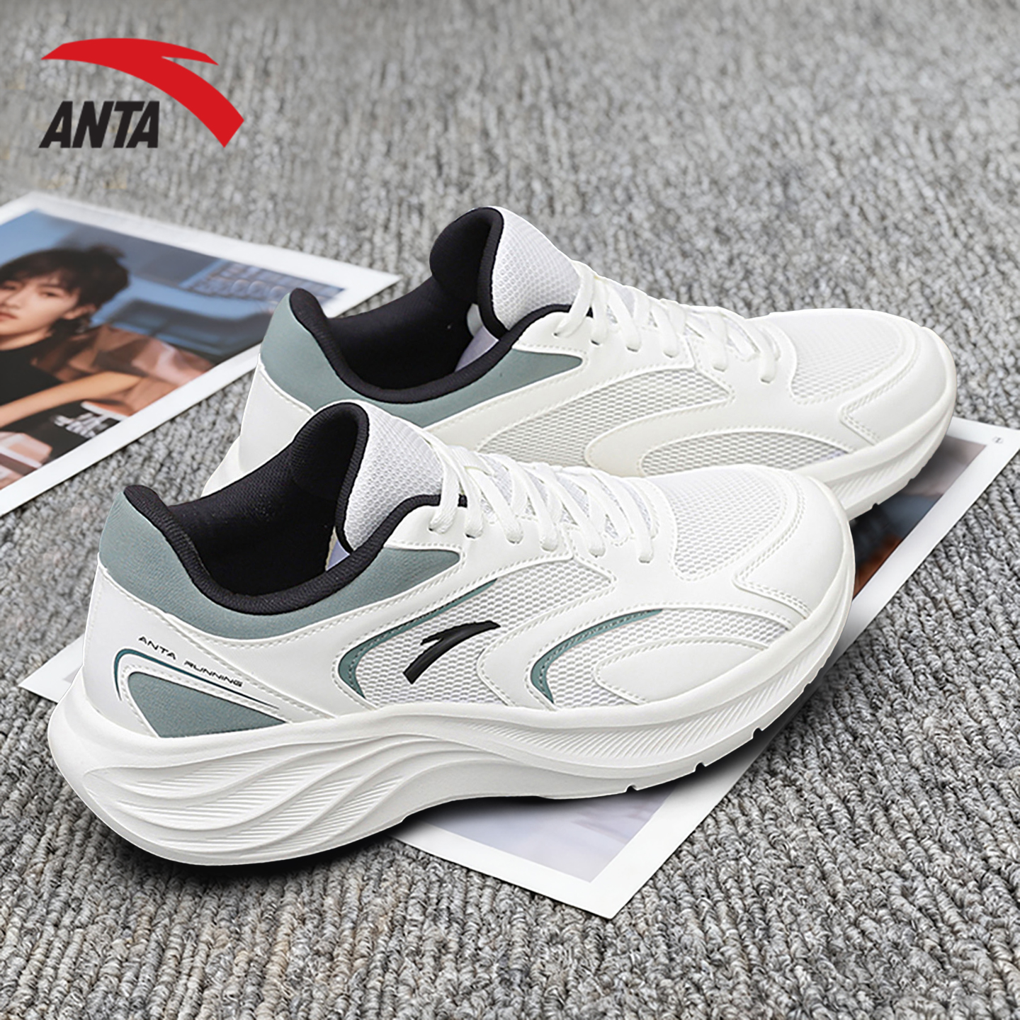 安踏2025秋冬新款跑鞋室内训练鞋