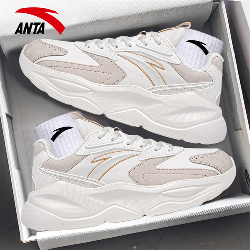 安踏女鞋新款运动鞋厚底休闲鞋女