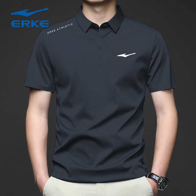 鸿星尔克短袖男商务POLO衫新款翻领休闲上衣速干透气运动T恤男装