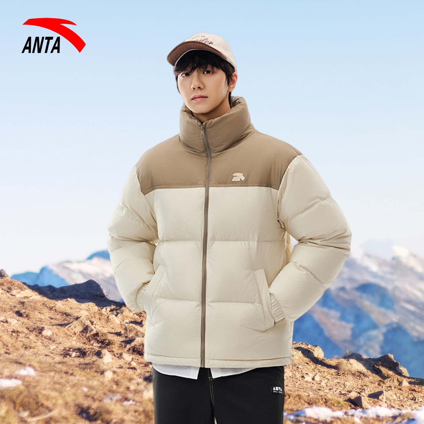 安踏面包羽绒服短款厚外套男棉服