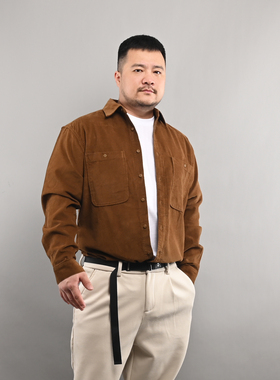 UM工作室精工灯芯绒简约夹克春秋2024衬衫外套