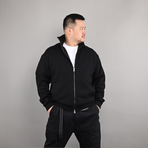 纯色休闲宽松拉链卫衣